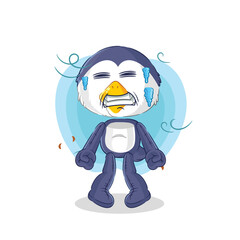 penguin cold illustration. character vector
