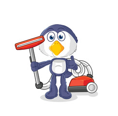 penguin clean with a vacuum . character vector