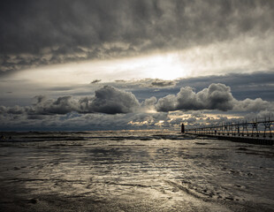 storm on the beach