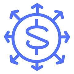 money strategy business export line icon