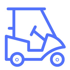 golf cart car electric line icon