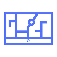 gps location map navigation line icon