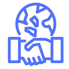 partnership agreement line icon
