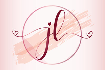 Beauty feminine logo design with luxury background.