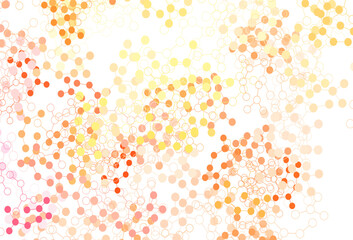Light Orange vector background with forms of artificial intelligence.