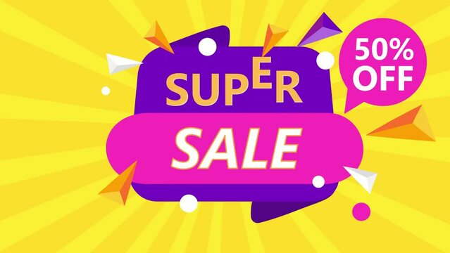 Super sale 50% off, for advertisements