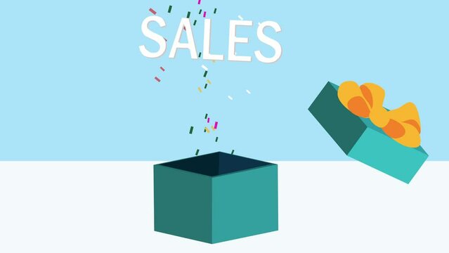 Sales in a gift box, online market