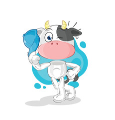 cow young boy character cartoon