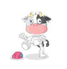 cow zombie character.mascot vector