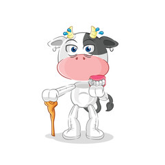 cow white haired old man. character vector