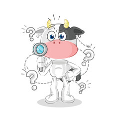 Fototapeta premium cow searching illustration. character vector