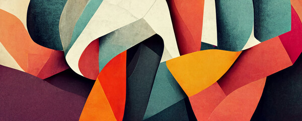 abstract colorful shapes background banner wallpaper 