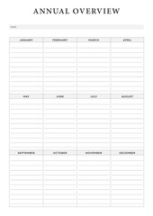 Annual Overview Printable Digital Wedding Planner Canva