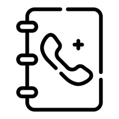 contact book line icon