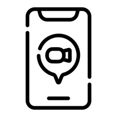 video call line icon