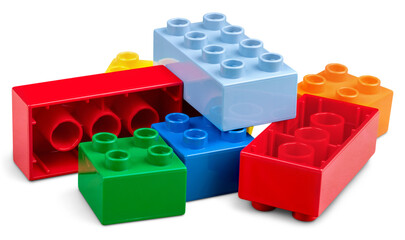 Toy blocks colored coloured plastic construction toy building blocks