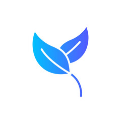 Naklejka premium leaf gradient icon
