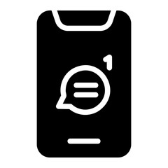 new message glyph icon