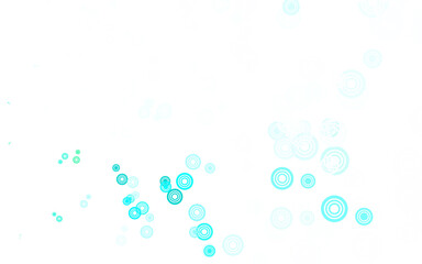 Fototapeta na wymiar Light Green vector background with bubbles.