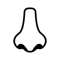 Human nose vector isolated icon color editable