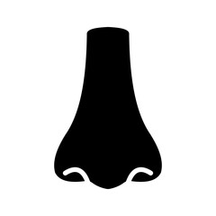 Human nose vector isolated icon color editable