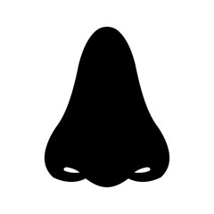 Human nose vector isolated icon color editable