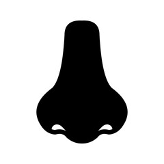Obraz premium Human nose vector isolated icon color editable