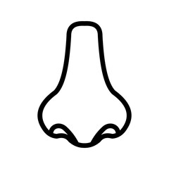 Human nose vector isolated icon color editable