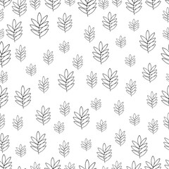 spring flowers on white background,seamless pattern