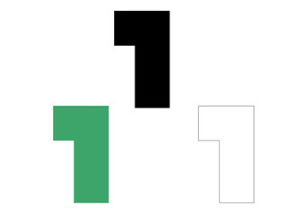 南アメリカ（簡易四角）3色セット