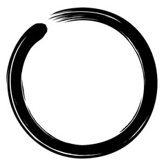Enso Zen Circle Brush Stroke Vector Illustration