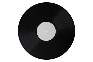 vinyl record 12'' realistic photography, isolated png on transparent background for graphic design