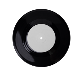 vinyl record 10'' realistic photography, isolated png on transparent background for graphic design