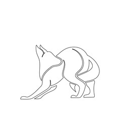 wolf logo outline