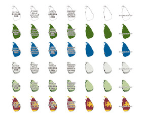 スリランカ（アジア）イラストセット