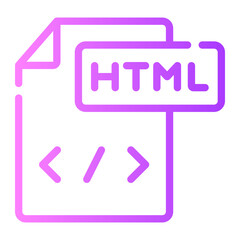 html file gradient icon