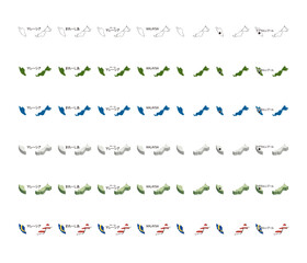 マレーシア（アジア）イラストセット