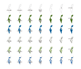 イスラエル（アジア）イラストセット