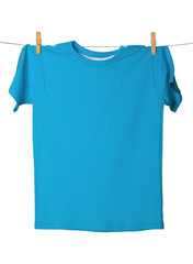 Blue T-Shirt on Clothes Line