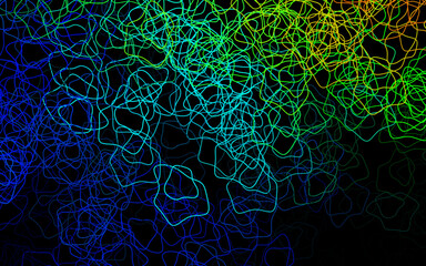 Dark Blue, Green vector template with chaotic shapes.