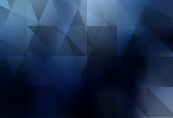 Obraz premium Dark BLUE vector polygonal template.
