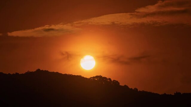 Time lapse of majestic sunset or sunrise landscape beautiful cloud and sky nature landscape scence. 4K footage.