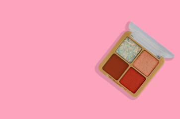 decorative cosmetics, pastel and nude eye shadow colors