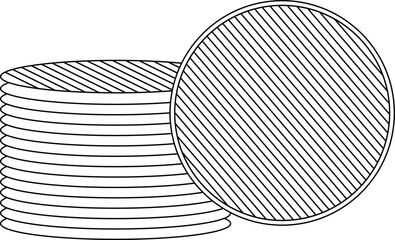 Cotton pads icon on white background. Cotton Pads outline sign. flat style.