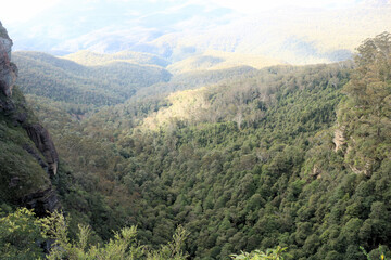 Views Over the Megalong Valley From the Prince Henry Walk in Katoomba Blue Mountains New South Wales Australia