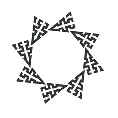 mandala geometric circle pattern  celtic maze ornament. tribal tattoo