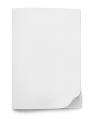 Blank folded card isolated on white