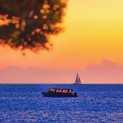 Naklejka premium sunset