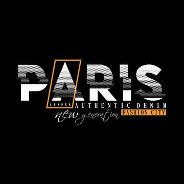 paris text lettering stylish design