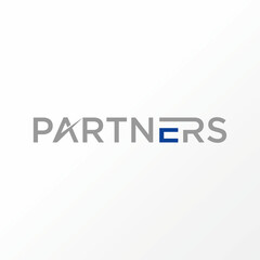 Simple and unique letter or word PARTNERS in creative image graphic icon logo design abstract concept vector stock. Can be used as symbol related to typography or monogram